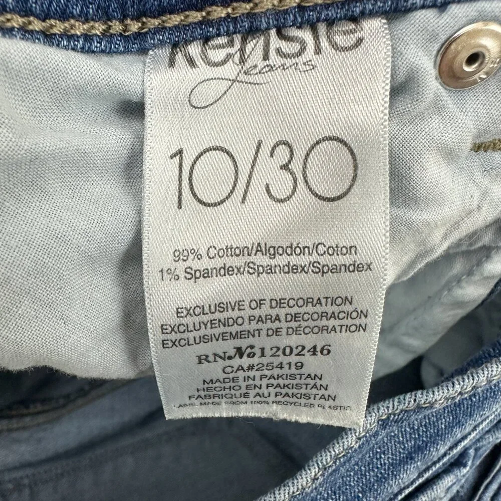 Kensie Cuffed 7" Inseam Women's size‎ 10 Dark Blue Denim Jean Shorts - Picture 2 of 3